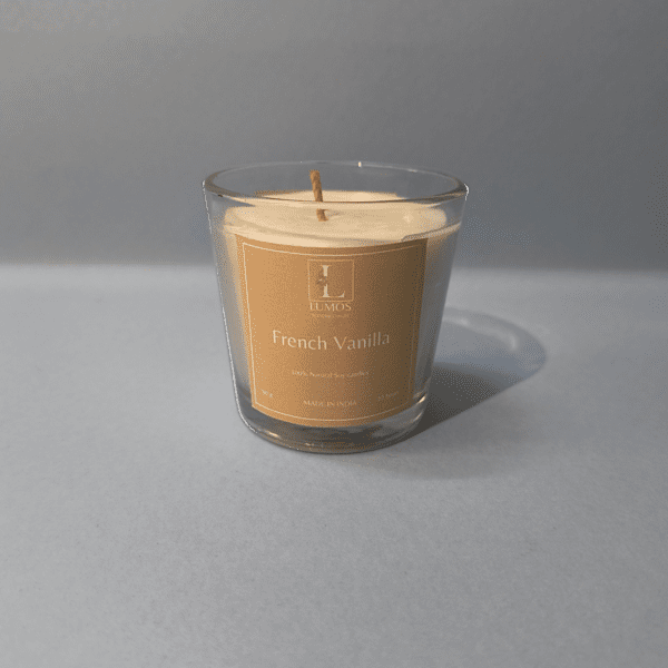 Vanilla Mini Glass Scented Candle - Image 2