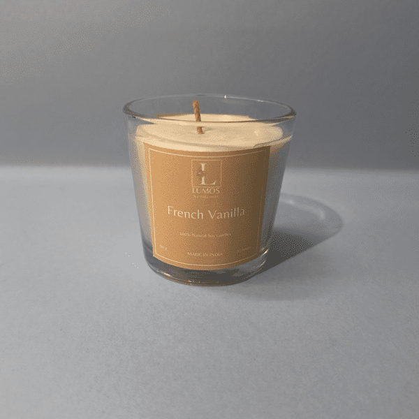 Vanilla Mini Glass Scented Candle - Image 3