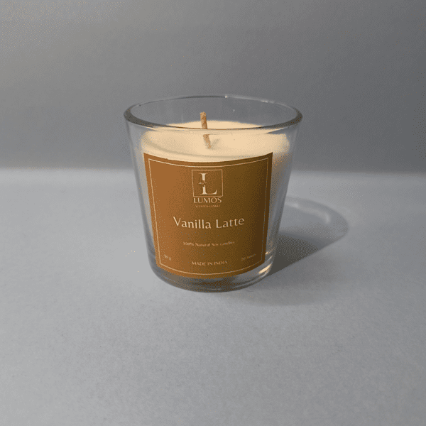 Vanilla Latte Mini Glass Scented candle - Image 3