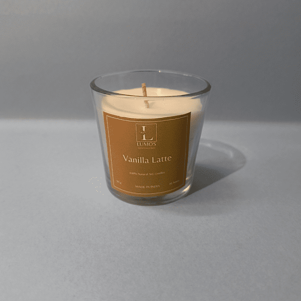 Vanilla Latte Mini Glass Scented candle - Image 2