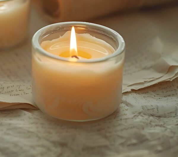 Teakwood Mini Glass Scented Candle