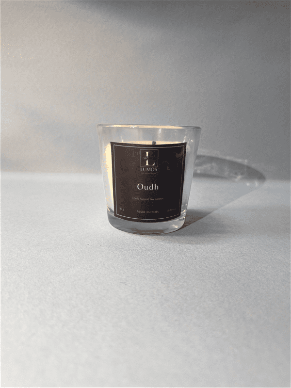 Oudh Mini Glass Scented Candle - Image 2