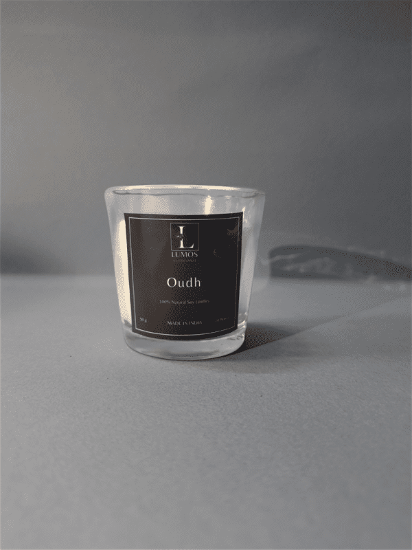 Oudh Mini Glass Scented Candle - Image 3