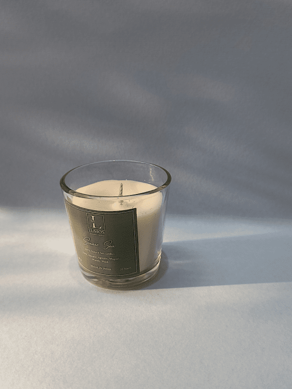 Scenic Sea Mini Glass Scented Candle - Image 2