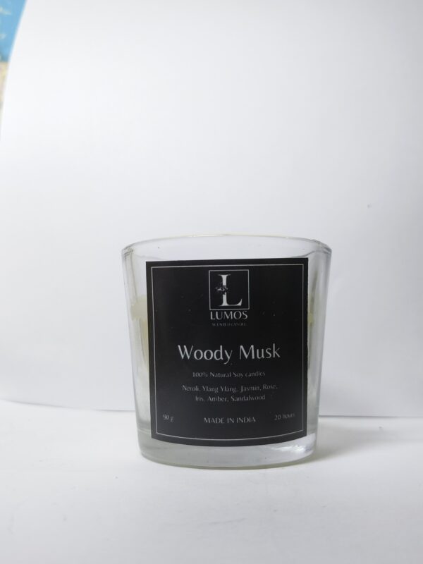 Woody Musk Mini Glass Scented Candle